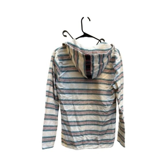 Roxy Baja Hoodie L | Woven Cotton Pullover | Boho Surf Drug Rug | Made in India - Picture 7 of 9